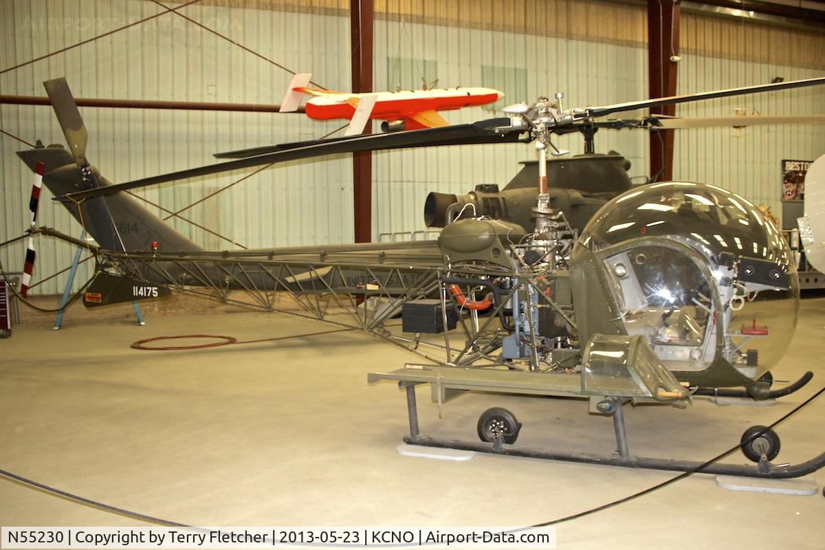 N55230, 1951 Bell H-13 C/N 51-14175, At Yanks Air Museum , Chino , California