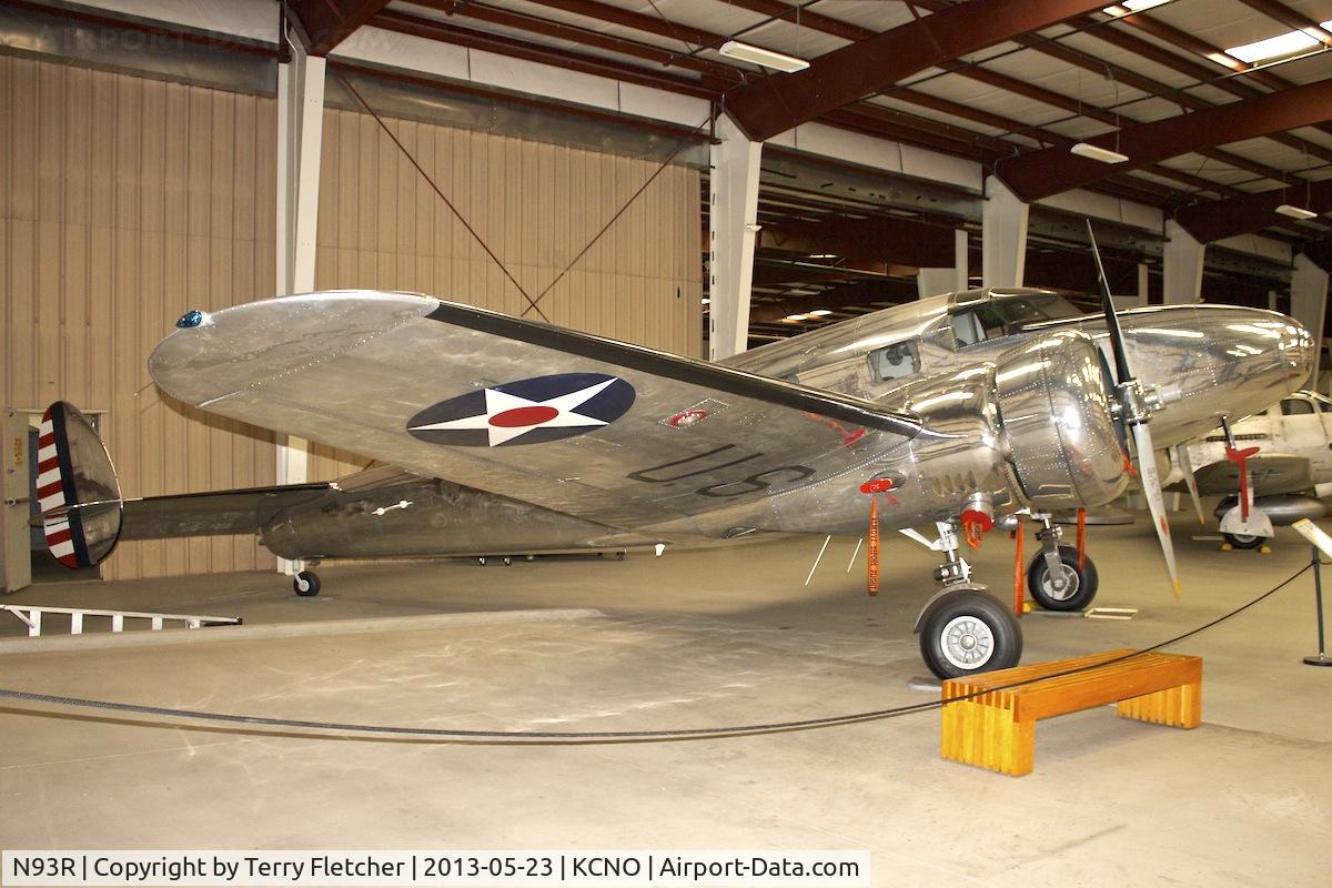 N93R, 1939 Lockheed UC-40A (12A) Electra Junior C/N 1257, At Yanks Air Museum , Chino , California