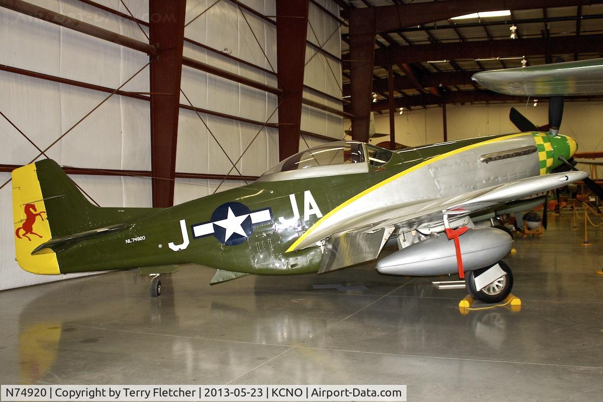 N74920, 1944 North American/aero Classics P-51D C/N 44-74910, At Yanks Air Museum , Chino , California