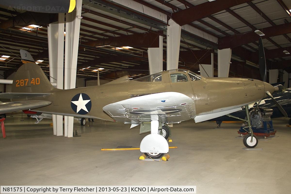 N81575, Bell P-39N Airacobra C/N 42-8740, At Yanks Air Museum , Chino , California