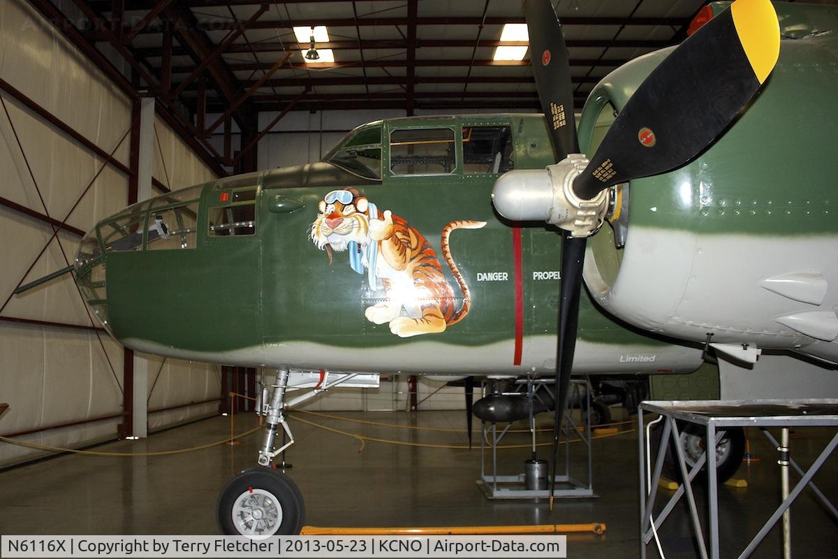 N6116X, 1944 North American TB-25J Mitchell C/N 108-47545, At Yanks Air Museum , Chino , California