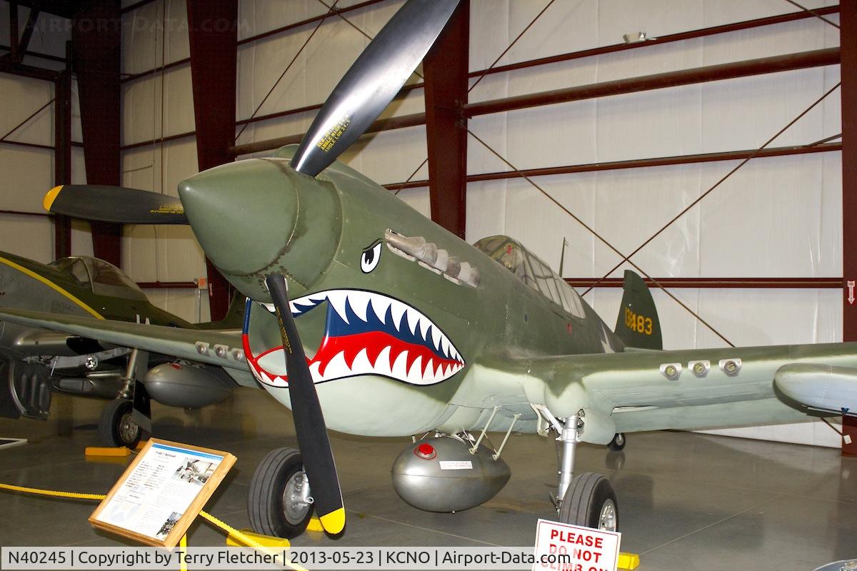 N40245, Curtiss P-40E Warhawk C/N 1038, At Yanks Air Museum , Chino , California
