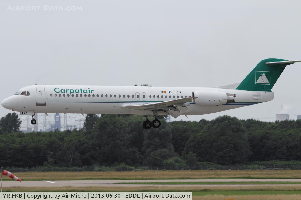 YR-FKB, 1991 Fokker 100 (F-28-0100) C/N 11369, Carpatair