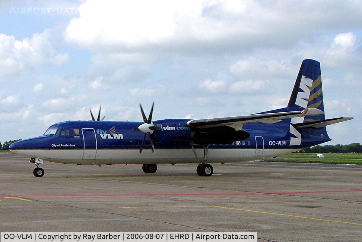 OO-VLM, 1988 Fokker 50 C/N 20135, Fokker F-50 [20135] (VLM Airlines) Rotterdam~PH 07/08/2006