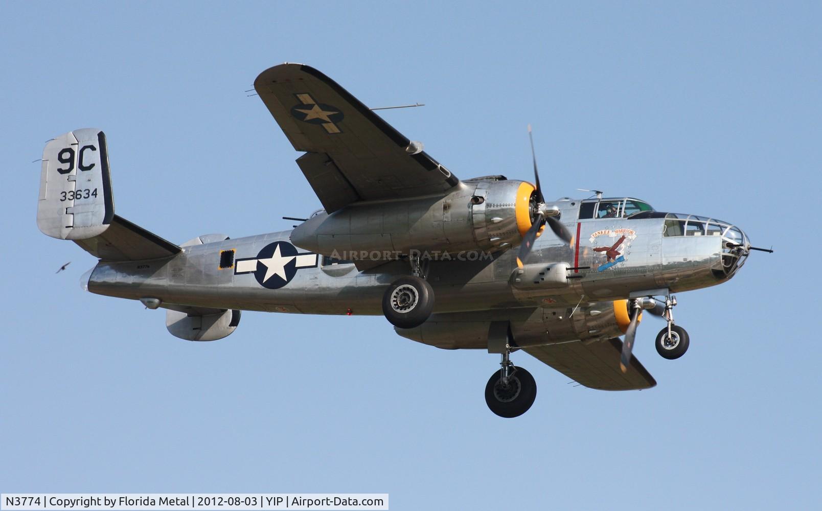 N3774, 1943 North American B-25D Mitchell C/N 100-23960, Yankee Warrior B-25