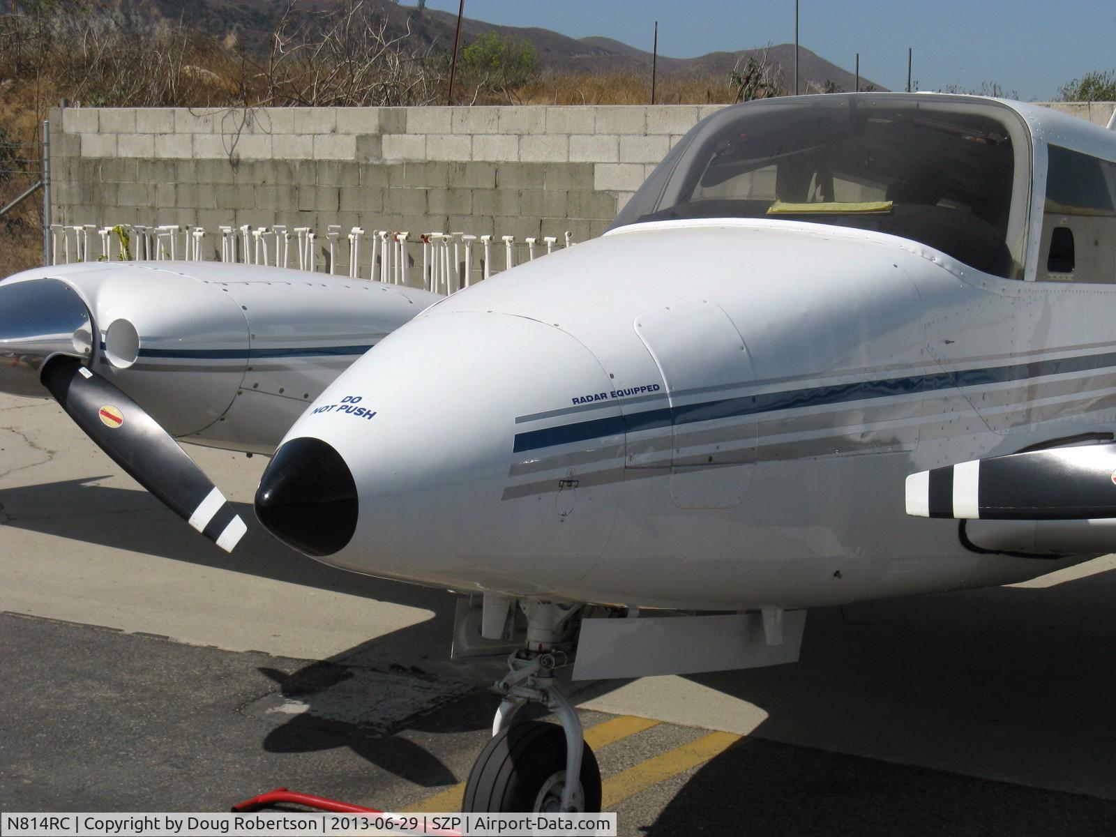 N814RC, 1966 Piper PA-30 Twin Comanche Twin Comanche C/N 301202, 1966 Piper PA-30 TWIN COMANCHE, two Lycoming IO-320 turbocharged, counter-rotating CS props, tip tanks, nose-cone radar warning