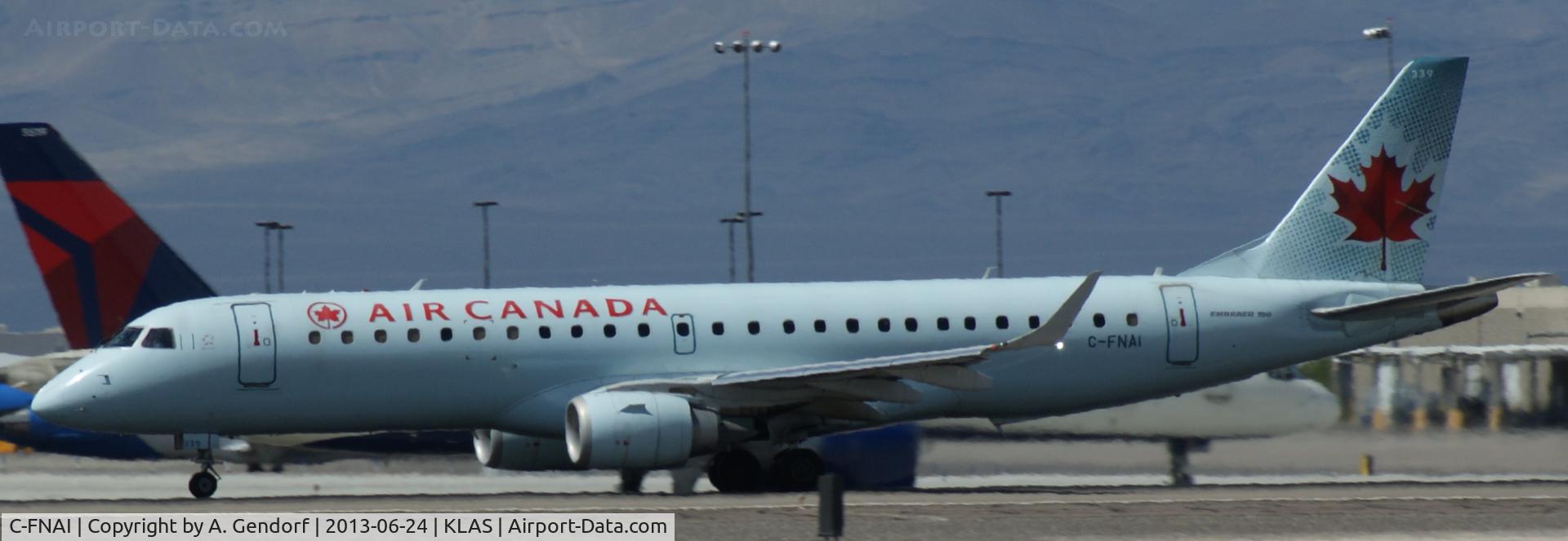 C-FNAI, 2007 Embraer 190AR (ERJ-190-100IGW) C/N 19000132, Air Canada, seen here lining up RWY 25R at Las Vegas Int´l(KLAS)