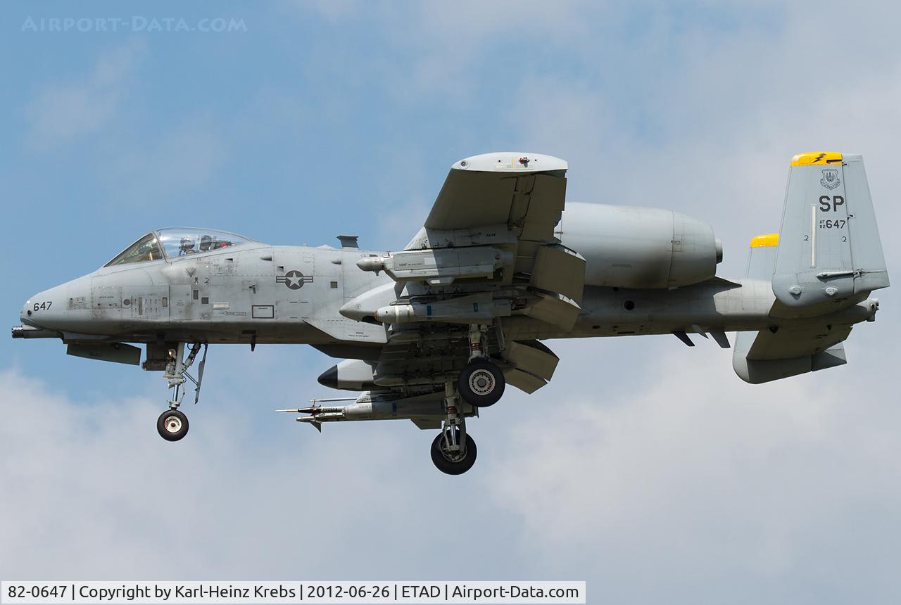 82-0647, Fairchild A-10A Thunderbolt II C/N A10-0695, US Air Force