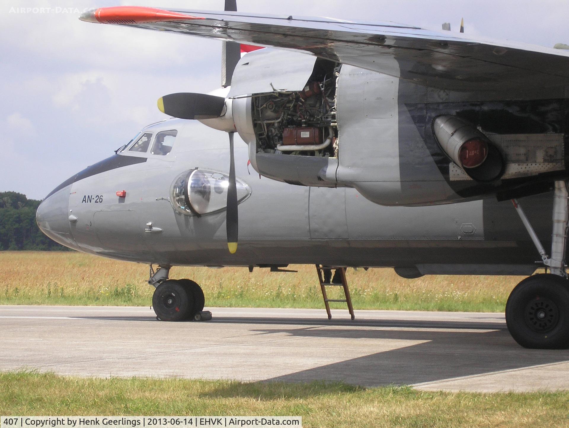 407, Antonov An-26 C/N 57303407, Airforcedays , 14/15 June  2013 at Volkel AFB ; Hungarian AF 