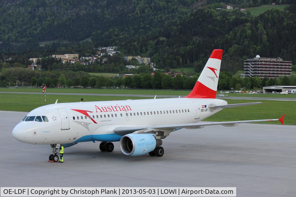 OE-LDF, 2005 Airbus A319-112 C/N 2547, evening Flight to Vienna