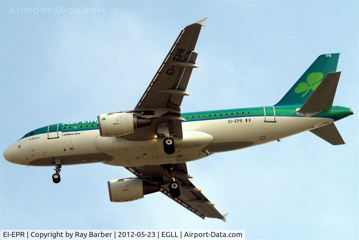 EI-EPR, 2007 Airbus A319-111 C/N 3169, Airbus A319-111 [3169] (Aer Lingus) Home~G 23/05/2012. On approach 27R.