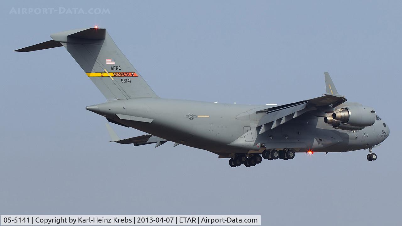 05-5141, 2007 Boeing C-17A Globemaster III C/N P-141, US Air Force