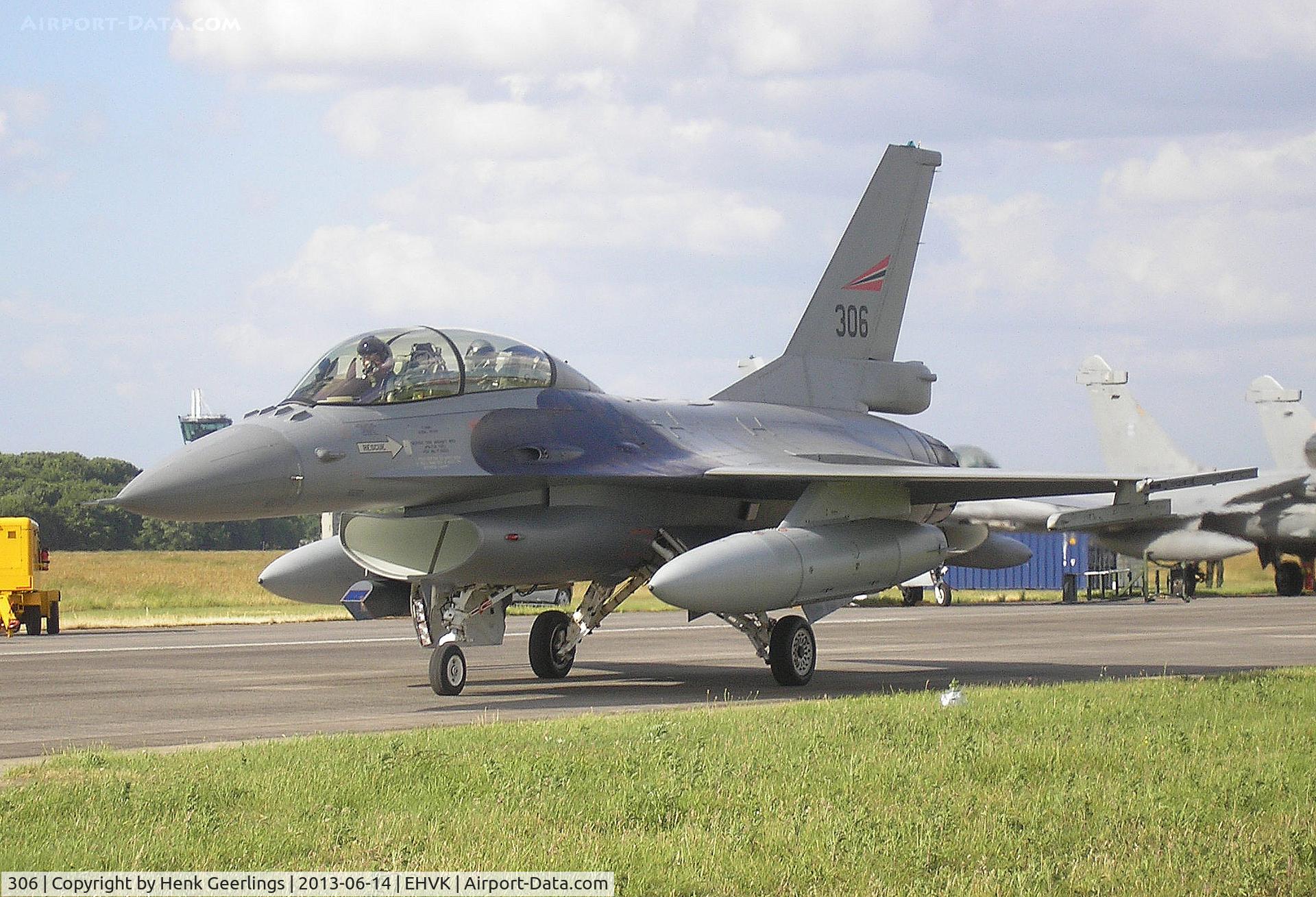 306, 1978 General Dynamics F-16BM Fighting Falcon C/N 6L-06, Airforcedays , 14/15 June  2013 at Volkel AFB

F-16 Norwegian Airforce