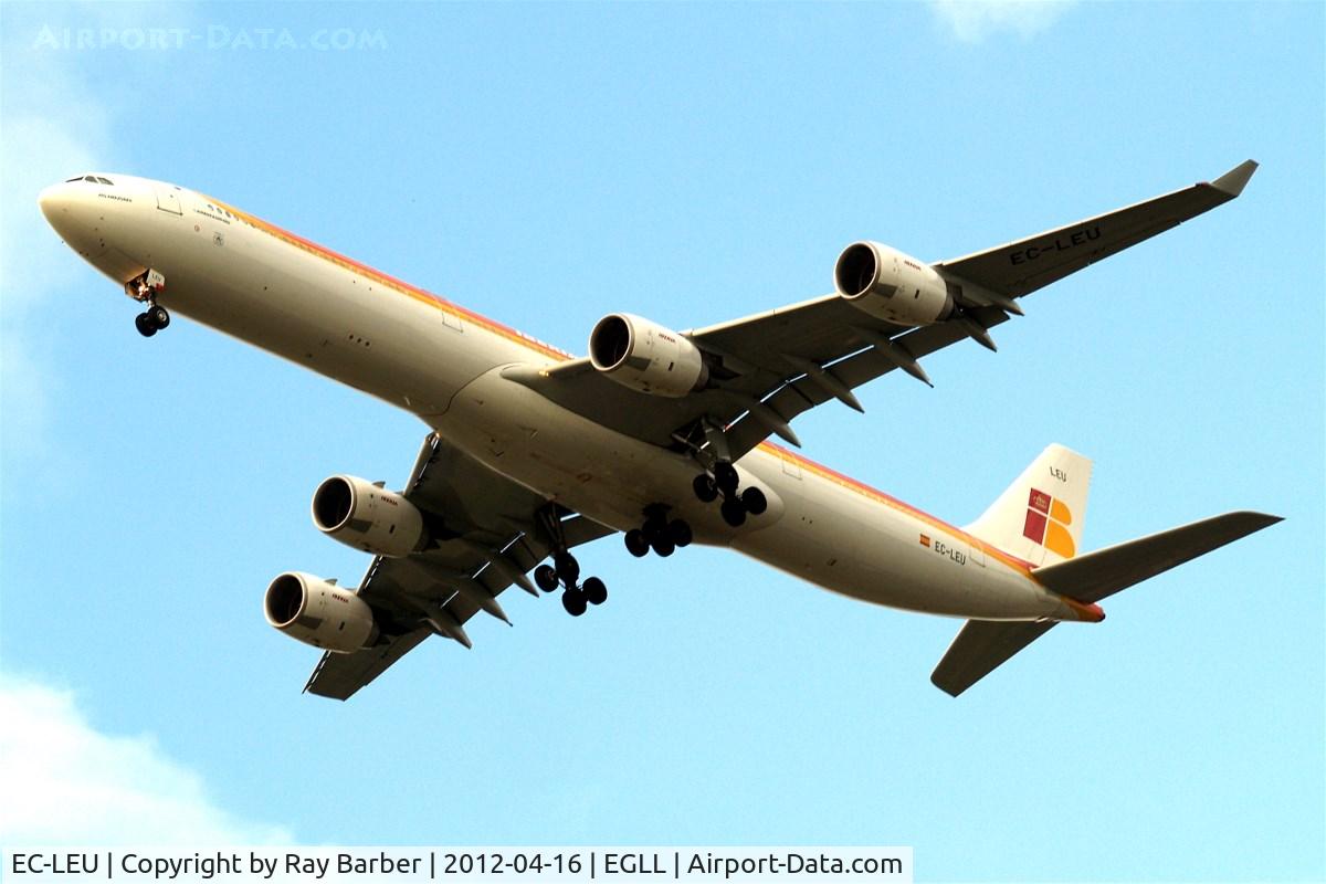 EC-LEU, 2009 Airbus A340-642X C/N 960, Airbus A340-642 [960] (Iberia) Home~G 16/04/2012. On approach 27R.