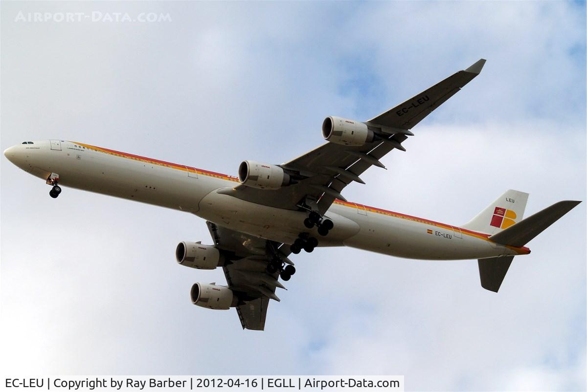 EC-LEU, 2009 Airbus A340-642X C/N 960, Airbus A340-642 [960] (Iberia) Home~G 16/04/2012. On approach 27R.
