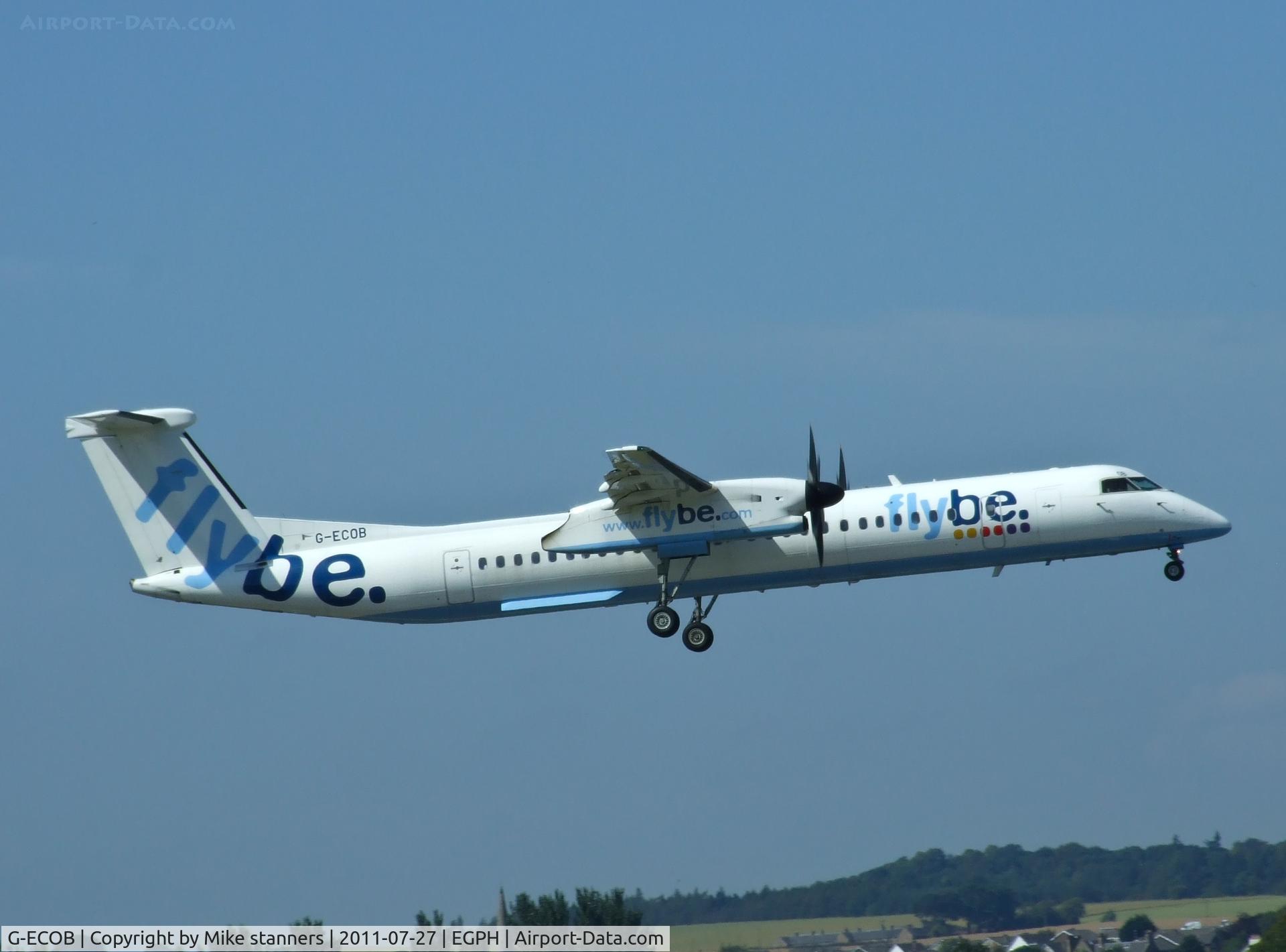 G-ECOB, 2007 De Havilland Canada DHC-8-402Q Dash 8 C/N 4185, Flybe Dash 8Q-402 landing runway 06