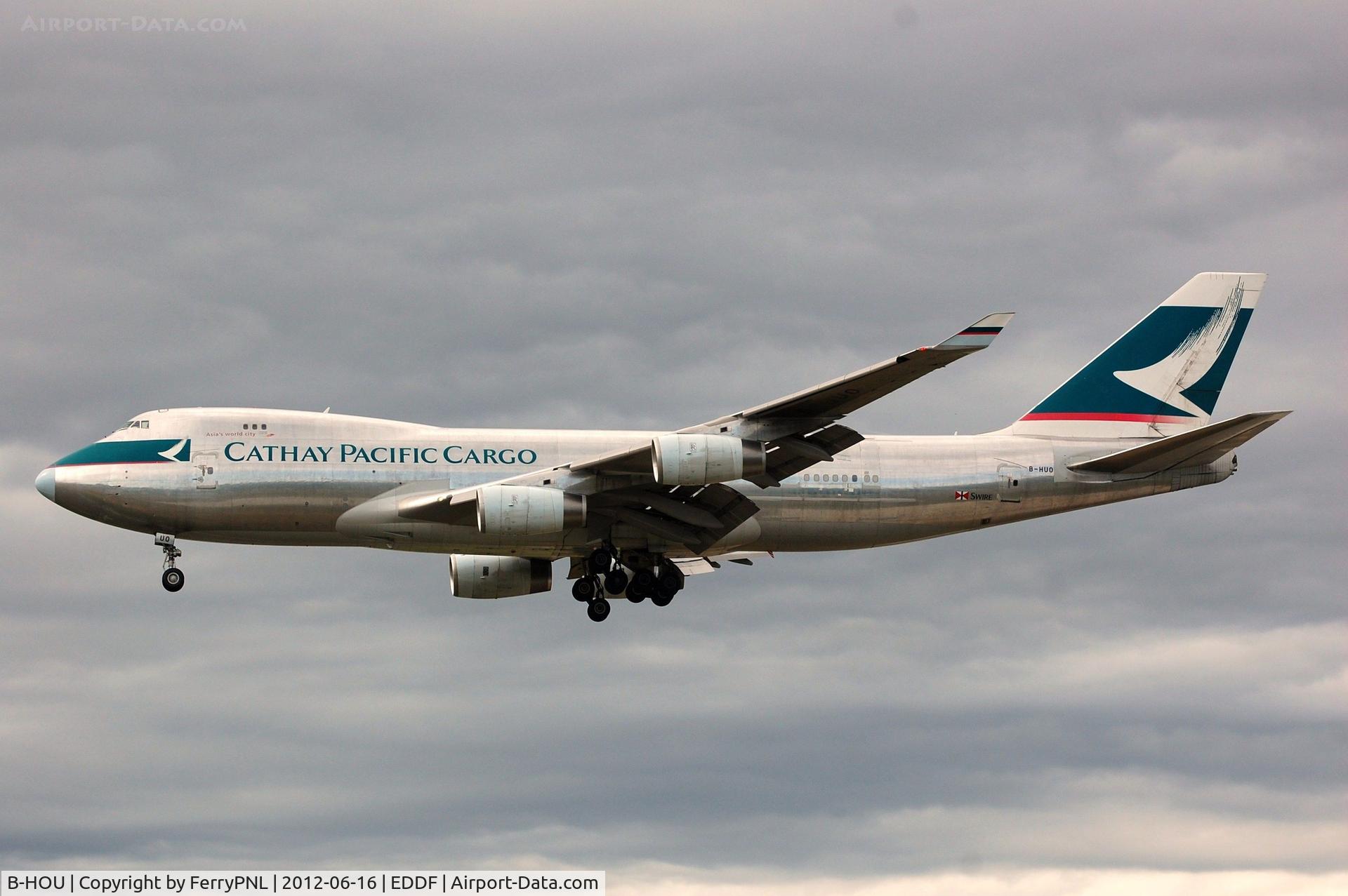 B-HOU, 1991 Boeing 747-467/BCF C/N 24925, Silver Cathay B744 freighter
