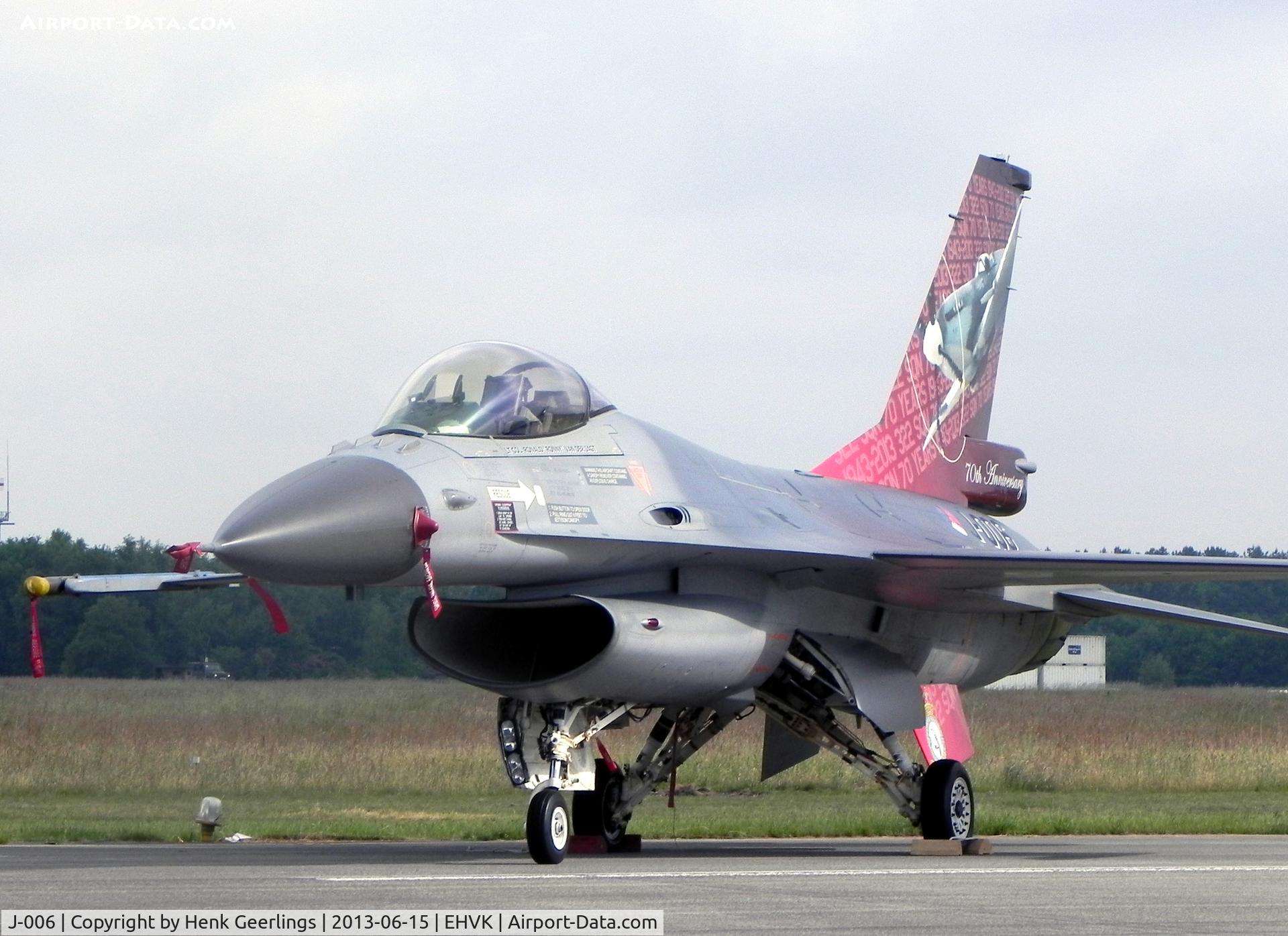 J-006, Fokker F-16AM Fighting Falcon C/N 6D-162, Airforcedays , 14/15 June  2013 at Volkel AFB