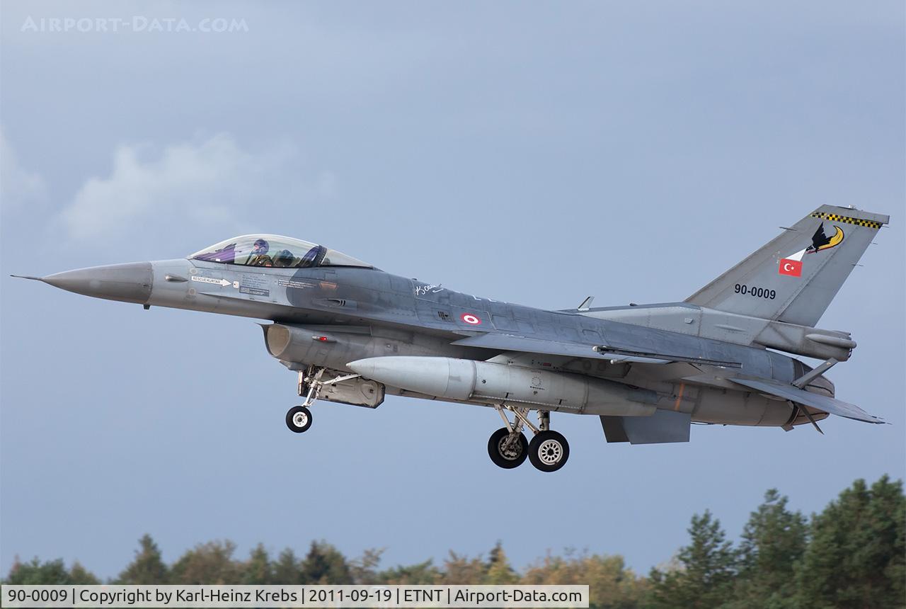 90-0009, 1990 General Dynamics F-16C Fighting Falcon C/N 4R-68, Turkey - Air Force