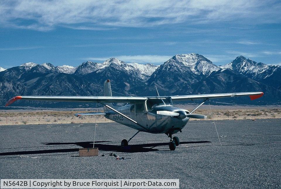 N5642B, 1956 Cessna 182 Skylane C/N 33642, Taken at the Baca Grande airfield near Alamosa CO in about 1982