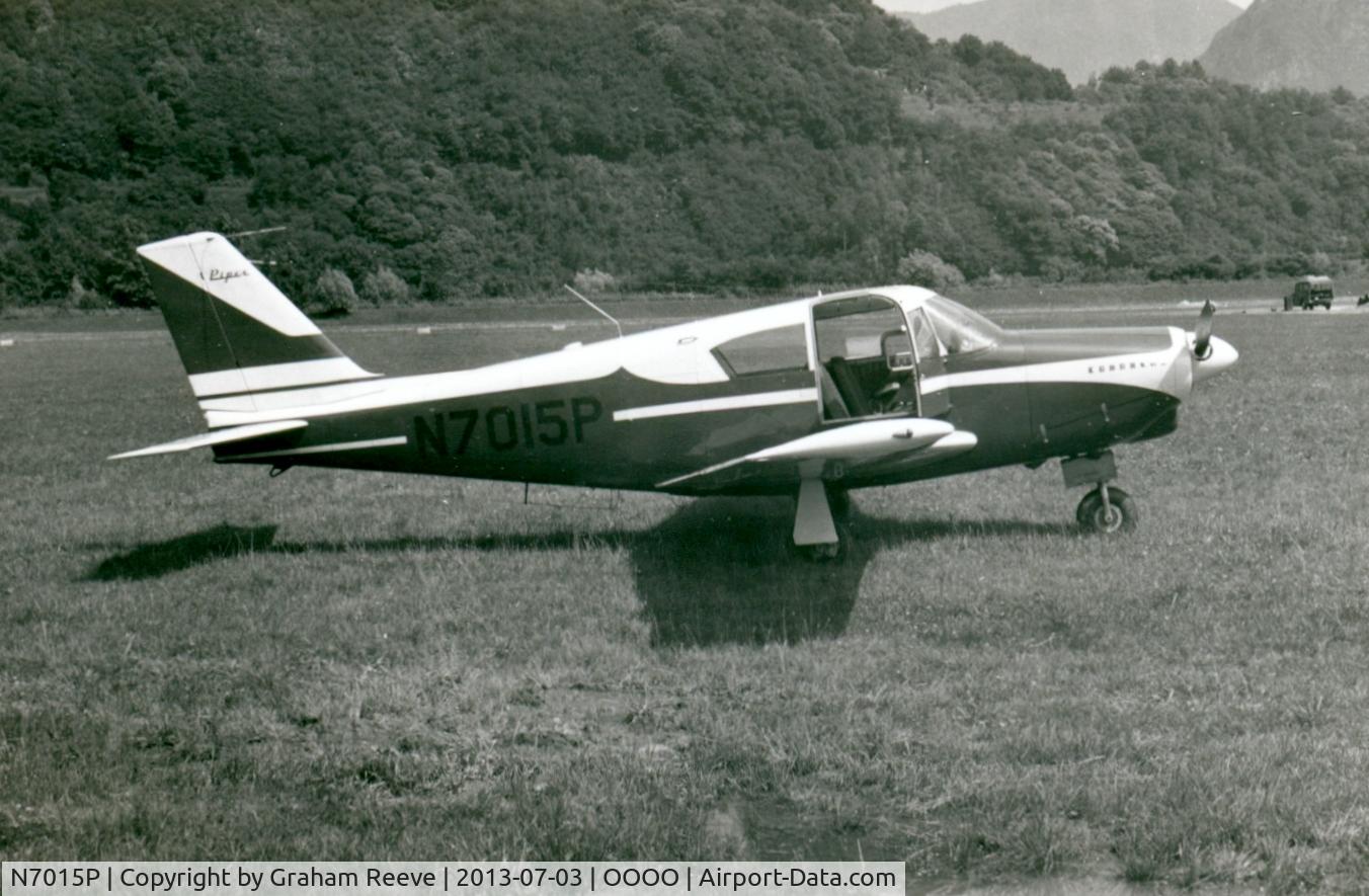 N7015P, Piper PA-24 Comanche C/N 0000, This aircraft is red and white with a black registration