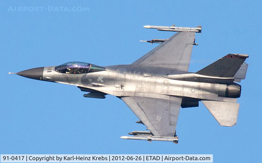 91-0417, General Dynamics F-16C Fighting Falcon C/N CC-115, US Air Force