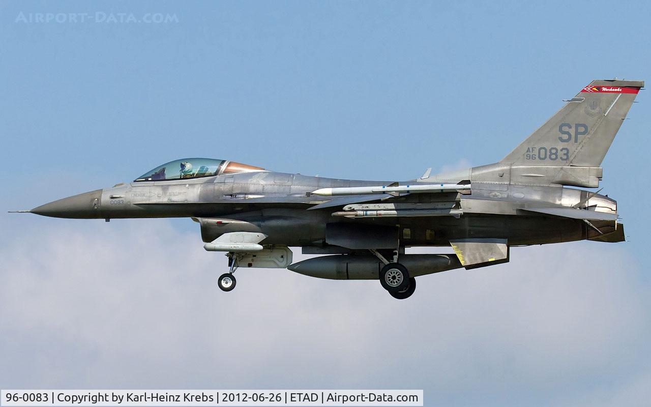 96-0083, 1996 Lockheed Martin F-16C Fighting Falcon C/N CC-205, US Air Force
