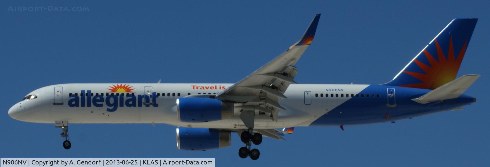 N906NV, 1994 Boeing 757-204 C/N 27236, Allegiant Air, seen here on short finals at Las Vegas Int´l(KLAS)