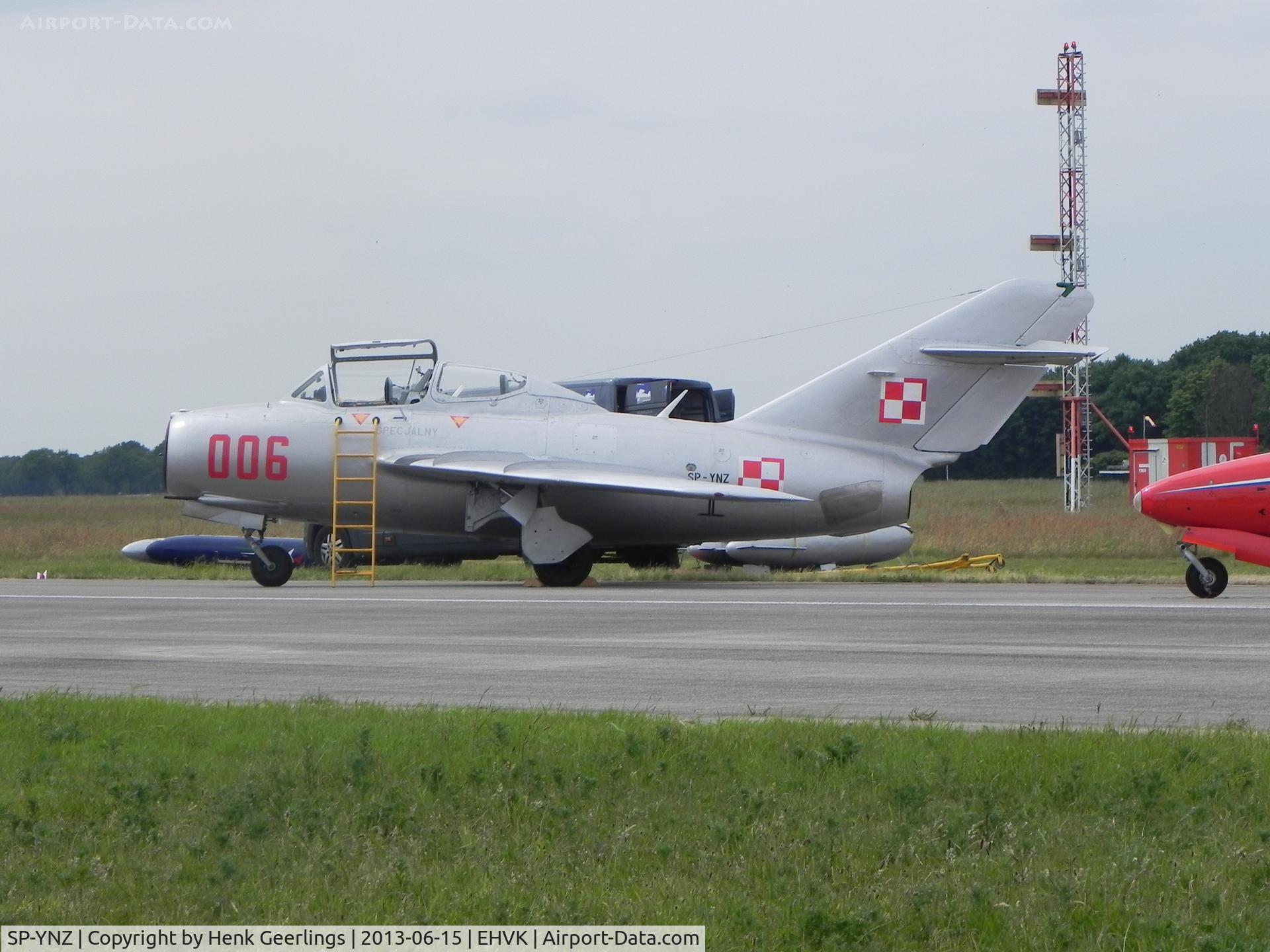SP-YNZ, Mikoyan-Gurevich MiG-15UTI C/N 1A06006, Airforcedays , 14/15 June 2013 at Volkel AFB ; ex Polish AF