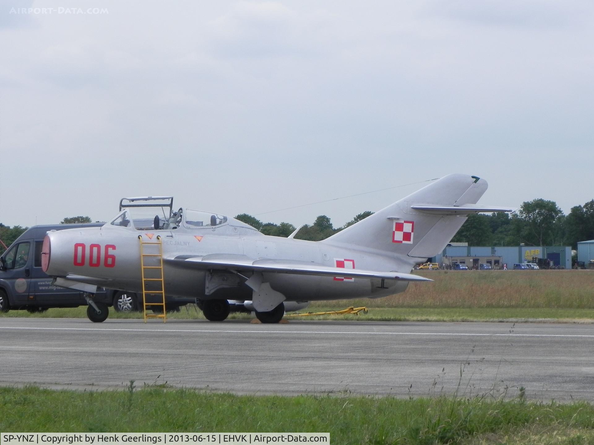SP-YNZ, Mikoyan-Gurevich MiG-15UTI C/N 1A06006, Airforcedays , 14/15 June 2013 at Volkel AFB ;