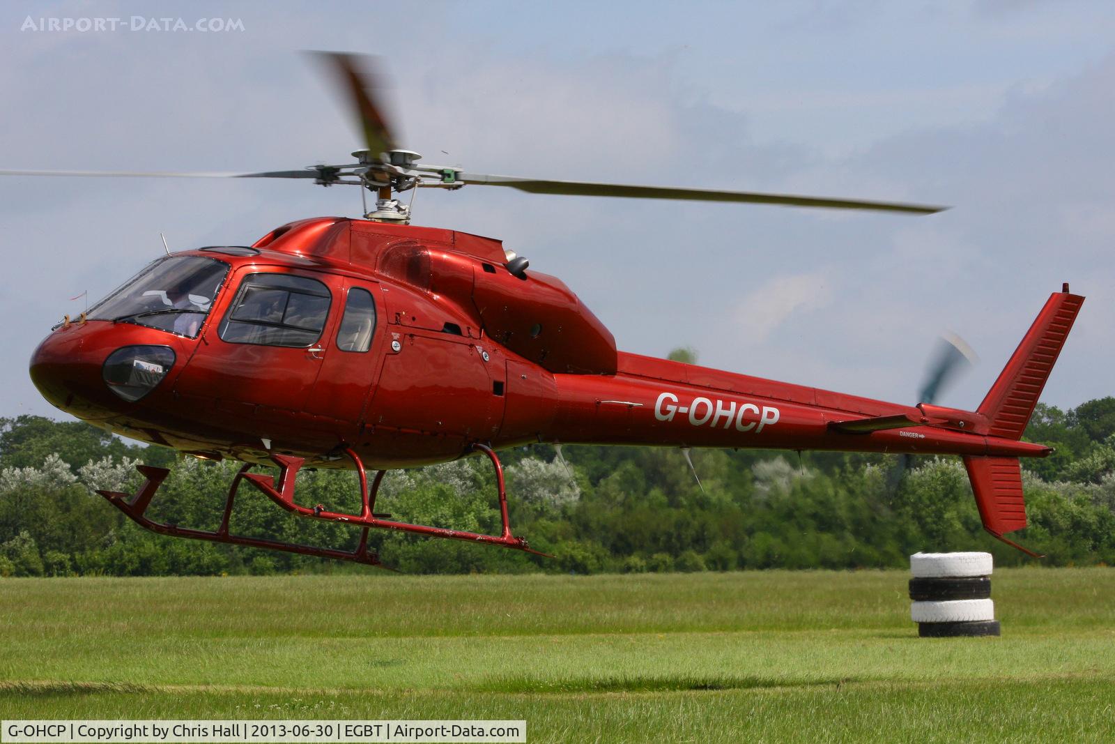 G-OHCP, 1982 Aérospatiale AS-355F-1 Ecureuil 2 C/N 5249, being used for ferrying race fans to the British F1 Grand Prix at Silverstone