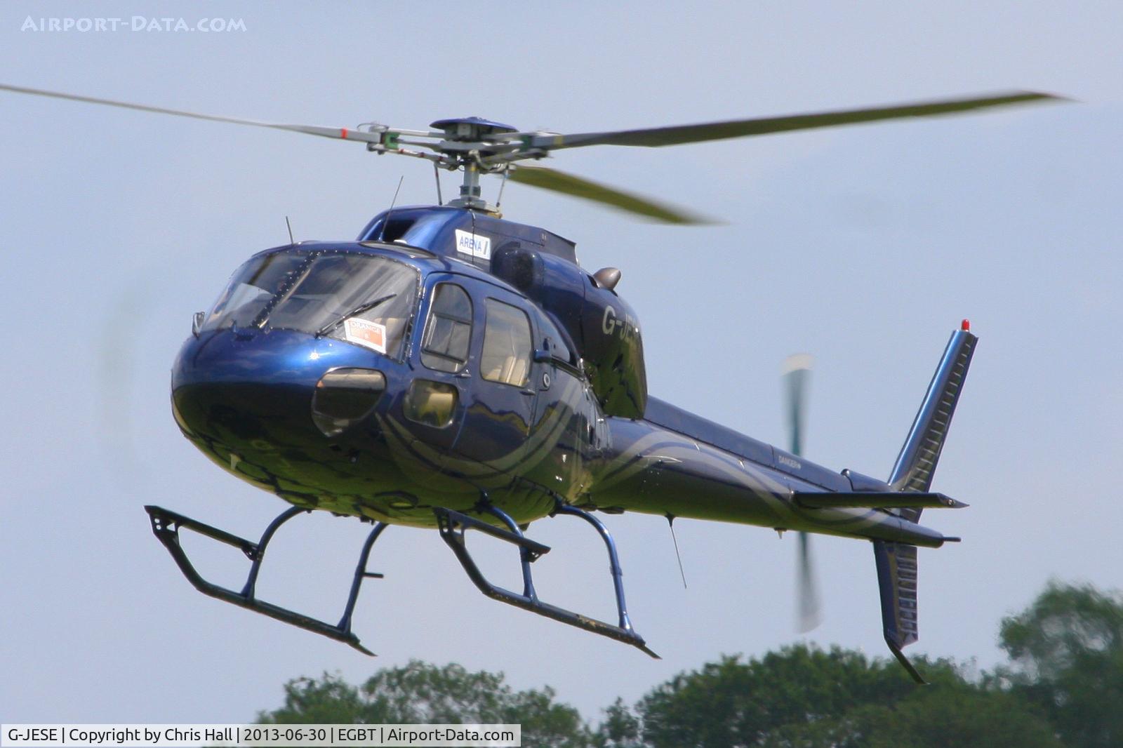 G-JESE, 1990 Aerospatiale AS-355F-2 Ecureuil 2 C/N 5169, being used for ferrying race fans to the British F1 Grand Prix at Silverstone