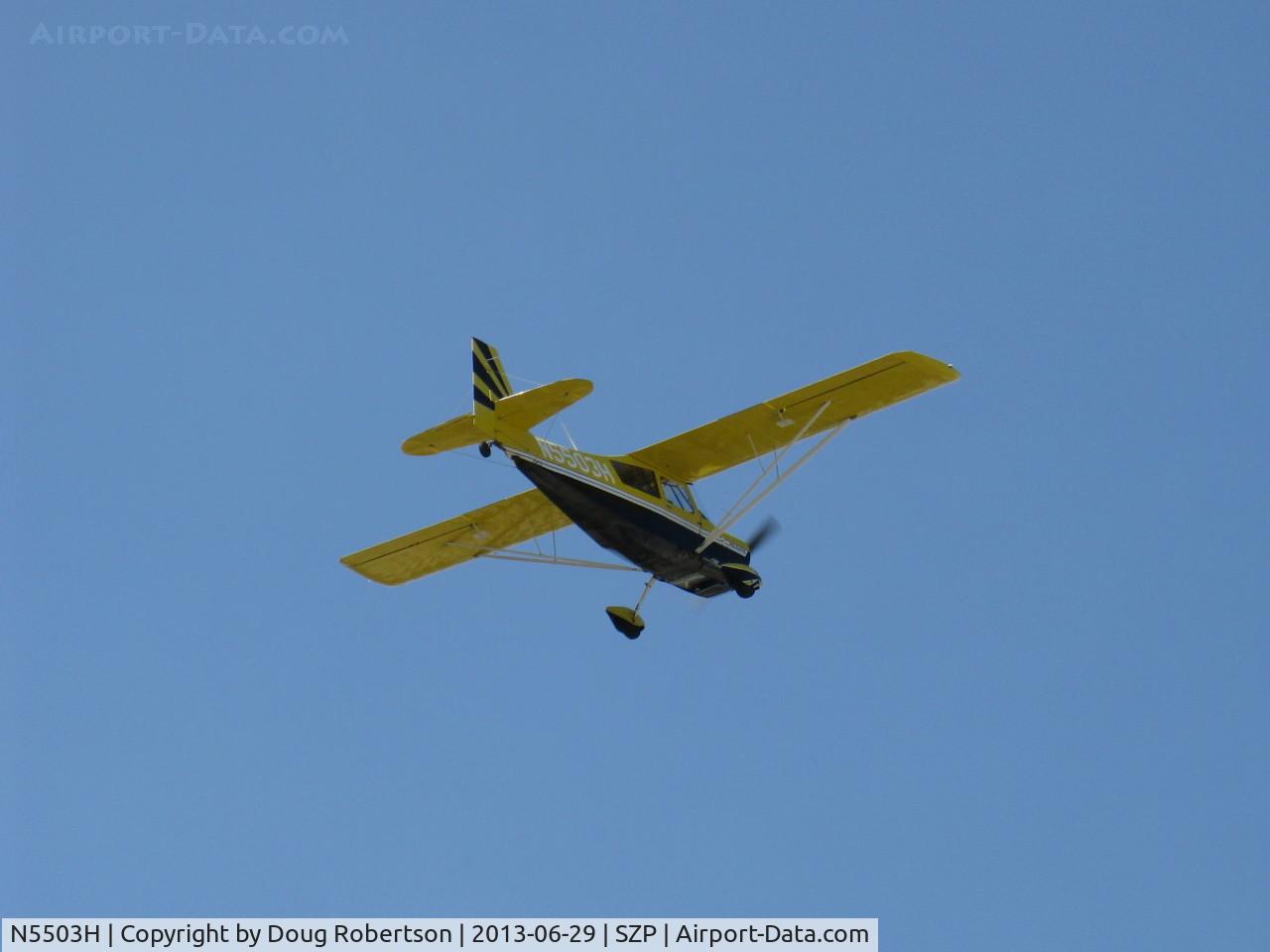 N5503H, 1978 Bellanca 8KCAB Super Decathlon C/N 413-78, 1978 Bellanca 8KCAB SUPER DECATHLON, Lycoming AEIO-360 180 Hp, takeoff climb Rwy 22