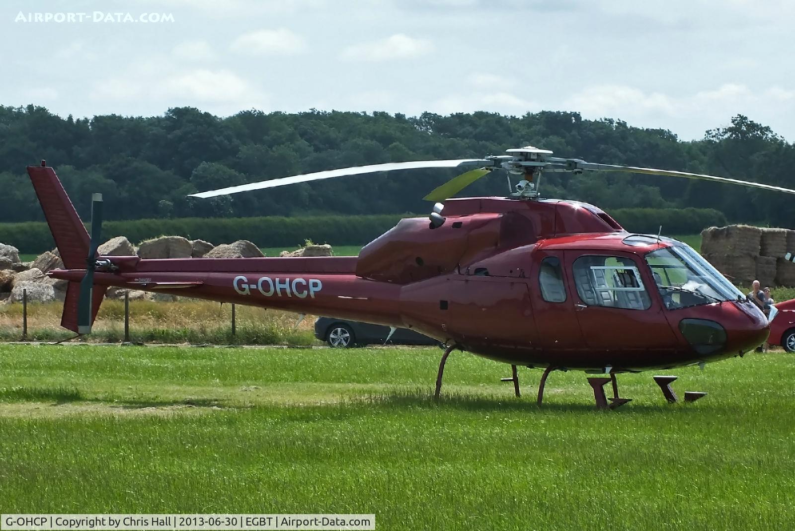 G-OHCP, 1982 Aérospatiale AS-355F-1 Ecureuil 2 C/N 5249, being used for ferrying race fans to the British F1 Grand Prix at Silverstone