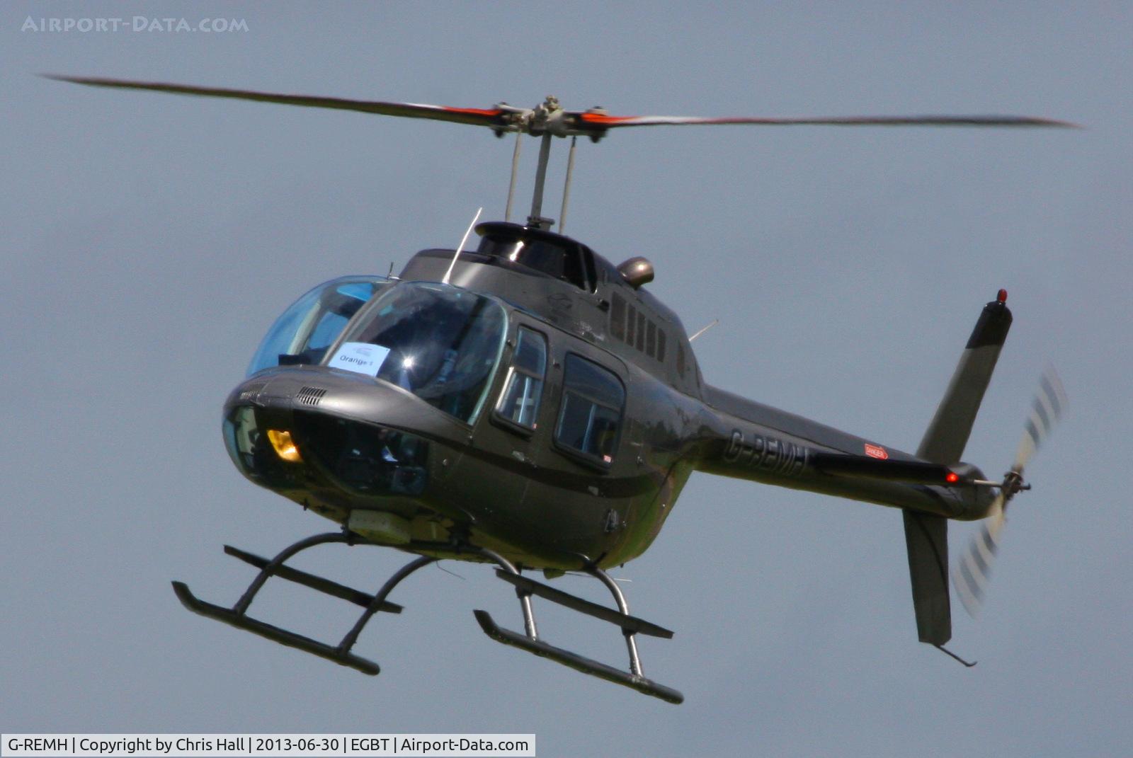 G-REMH, 2007 Bell 206B JetRanger III C/N 4626, being used for ferrying race fans to the British F1 Grand Prix at Silverstone