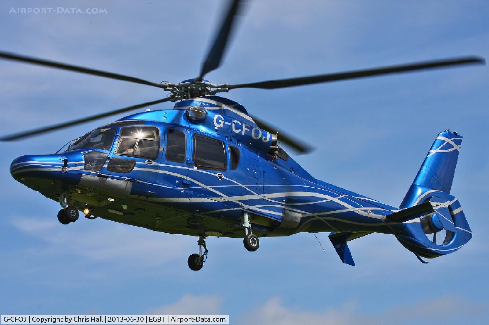 G-CFOJ, 2009 Eurocopter EC-155B-1 C/N 6852, being used for ferrying race fans to the British F1 Grand Prix at Silverstone