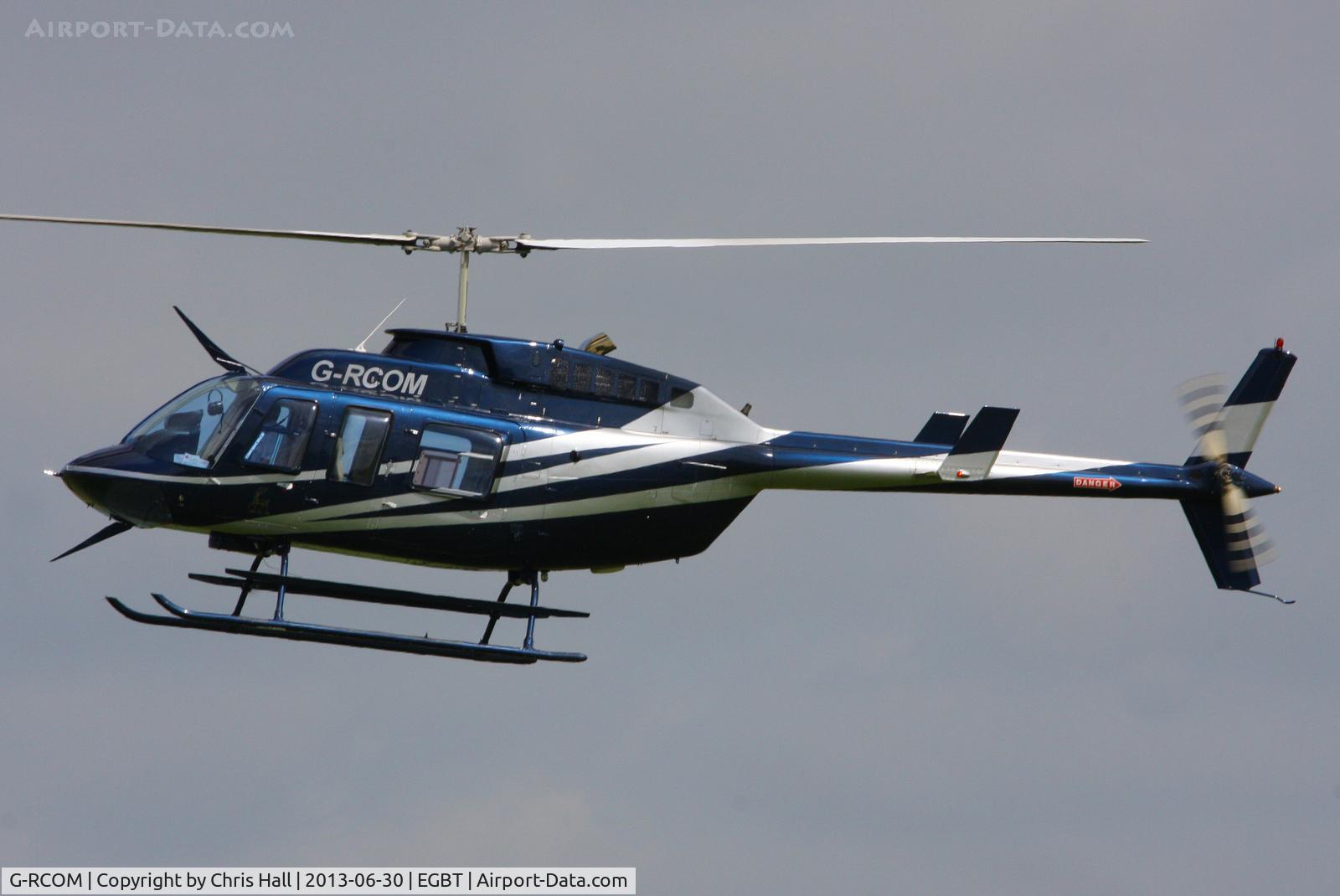 G-RCOM, 1992 Bell 206L-3 LongRanger III C/N 51599, being used for ferrying race fans to the British F1 Grand Prix at Silverstone
