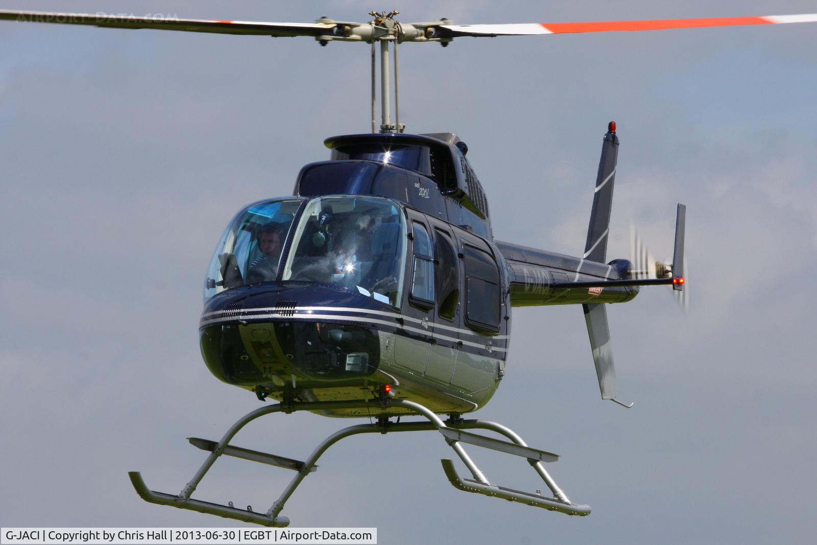 G-JACI, 2008 Bell 206L-4 LongRanger IV LongRanger C/N 52381, being used for ferrying race fans to the British F1 Grand Prix at Silverstone