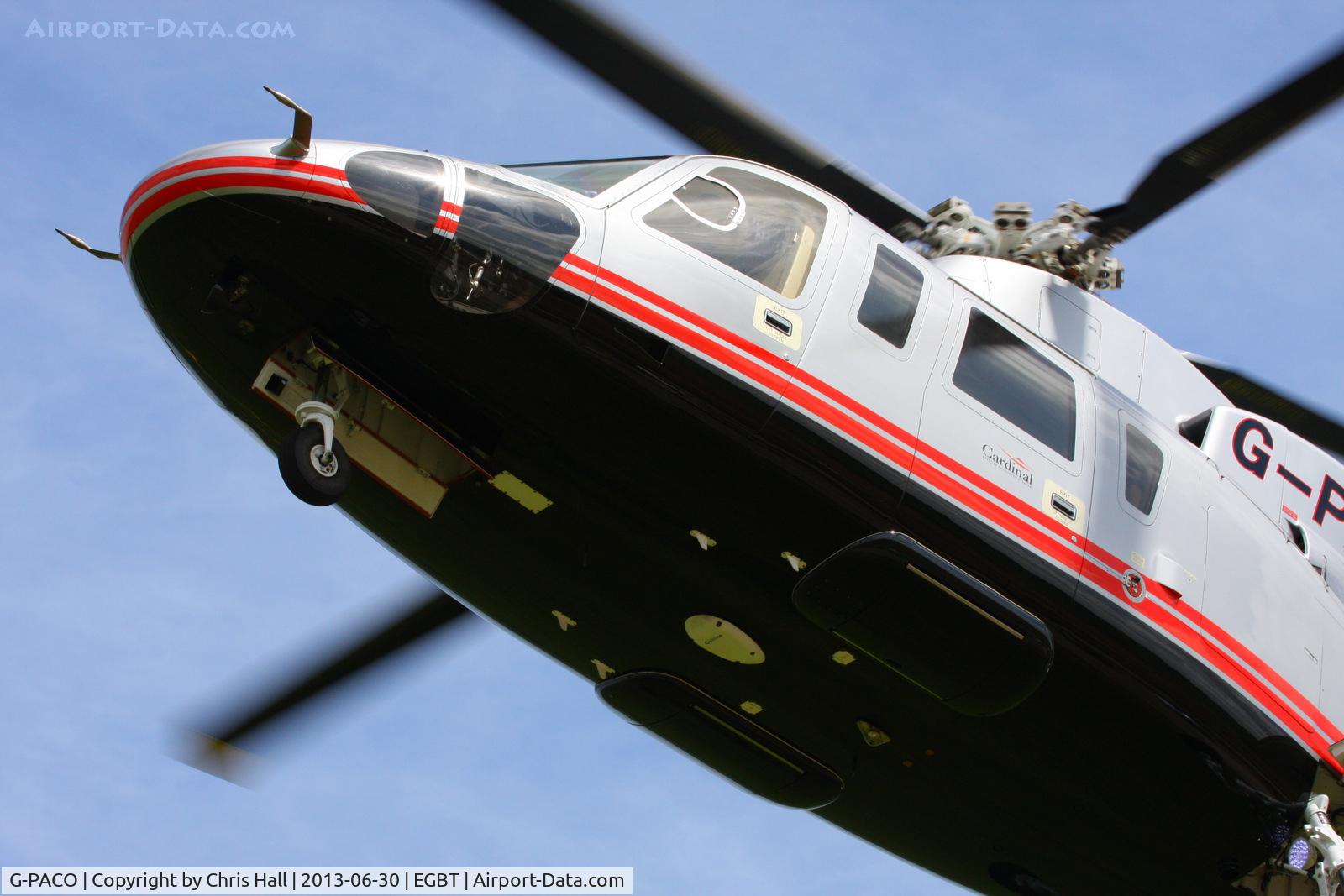 G-PACO, 2009 Sikorsky S-76C C/N 760782, being used for ferrying race fans to the British F1 Grand Prix at Silverstone