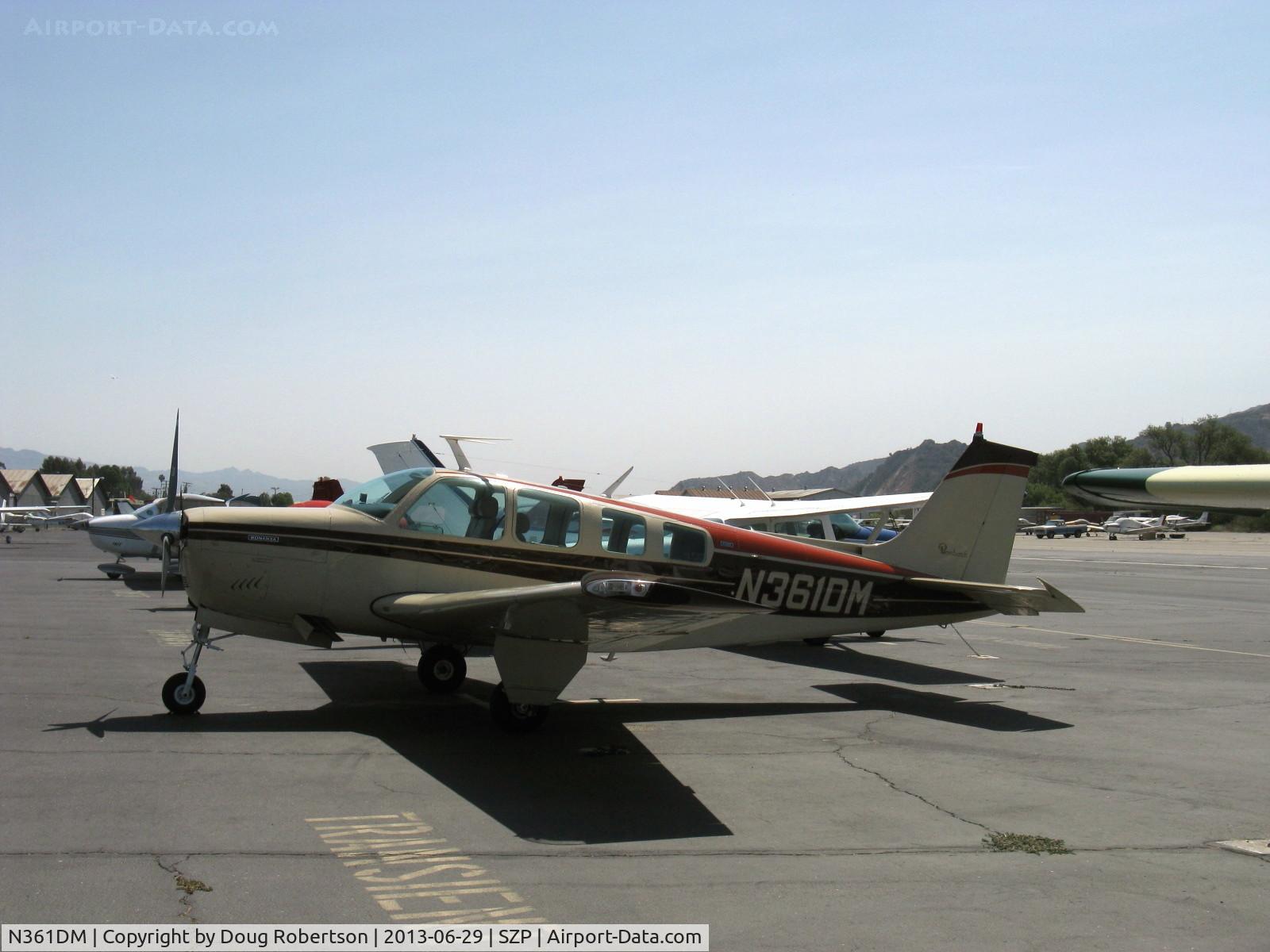 N361DM, 1975 Beech A36 Bonanza 36 C/N E-670, 1975 Beech A36 BONANZA, Continental IO-520-BA 285 Hp