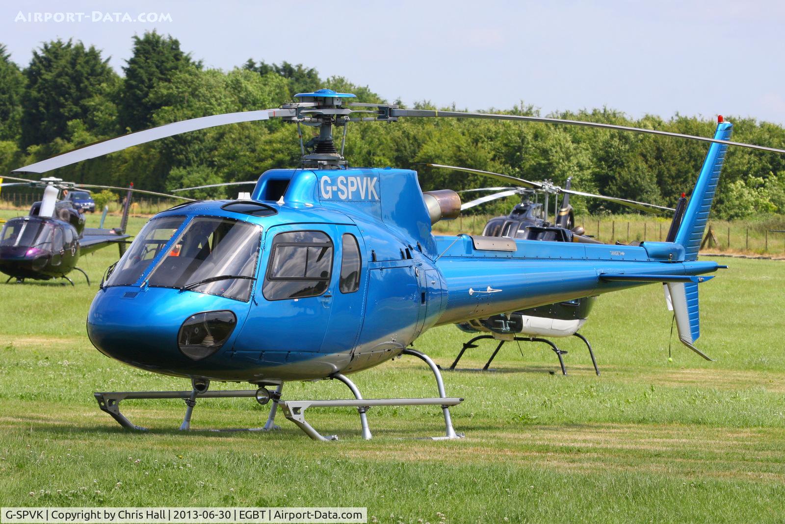G-SPVK, 2007 Eurocopter AS-350B-3 Ecureuil Ecureuil C/N 4301, being used for ferrying race fans to the British F1 Grand Prix at Silverstone