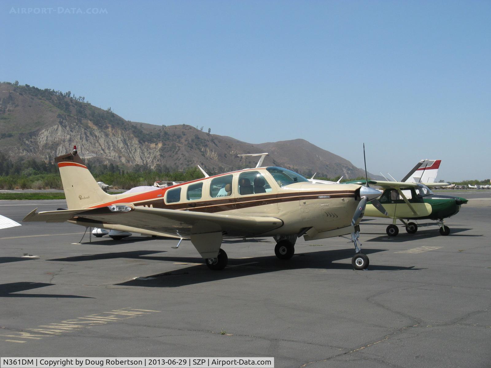 N361DM, 1975 Beech A36 Bonanza 36 C/N E-670, 1975 Beech A36 BONANZA, Continental IO-520-BA 285 Hp