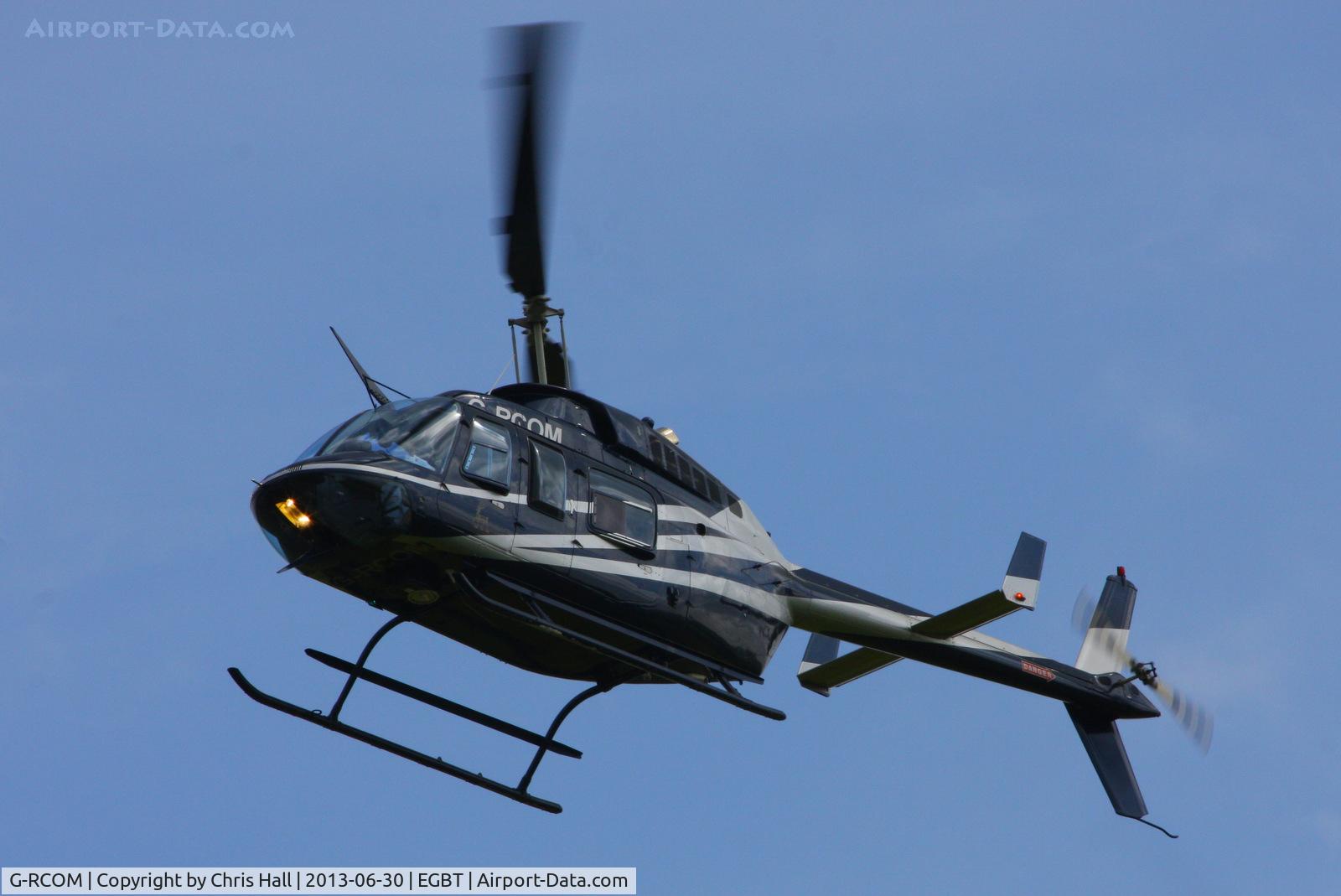 G-RCOM, 1992 Bell 206L-3 LongRanger III C/N 51599, being used for ferrying race fans to the British F1 Grand Prix at Silverstone