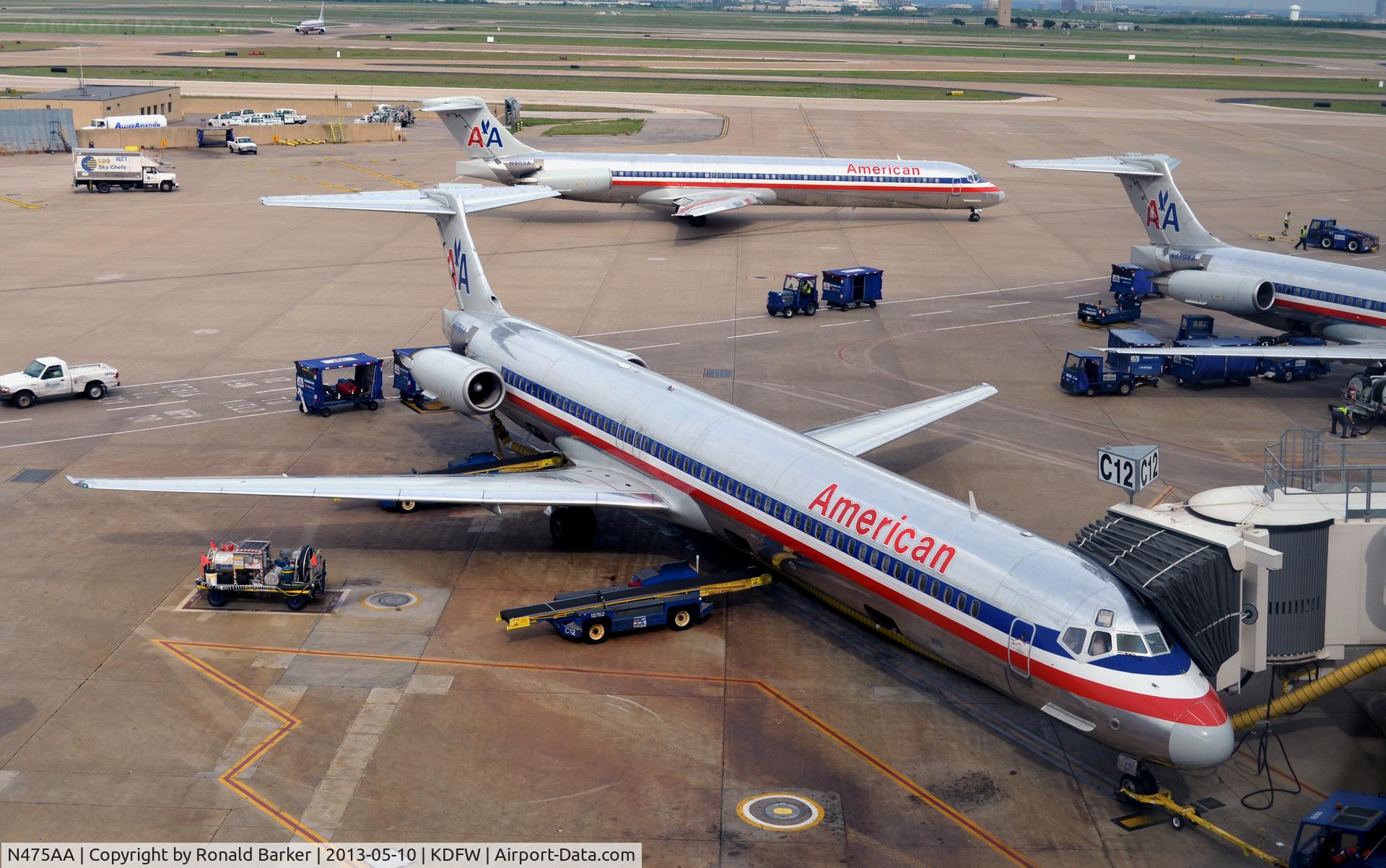 N475AA, 1988 McDonnell Douglas MD-82 (DC-9-82) C/N 49650, Gate C12 DFW
