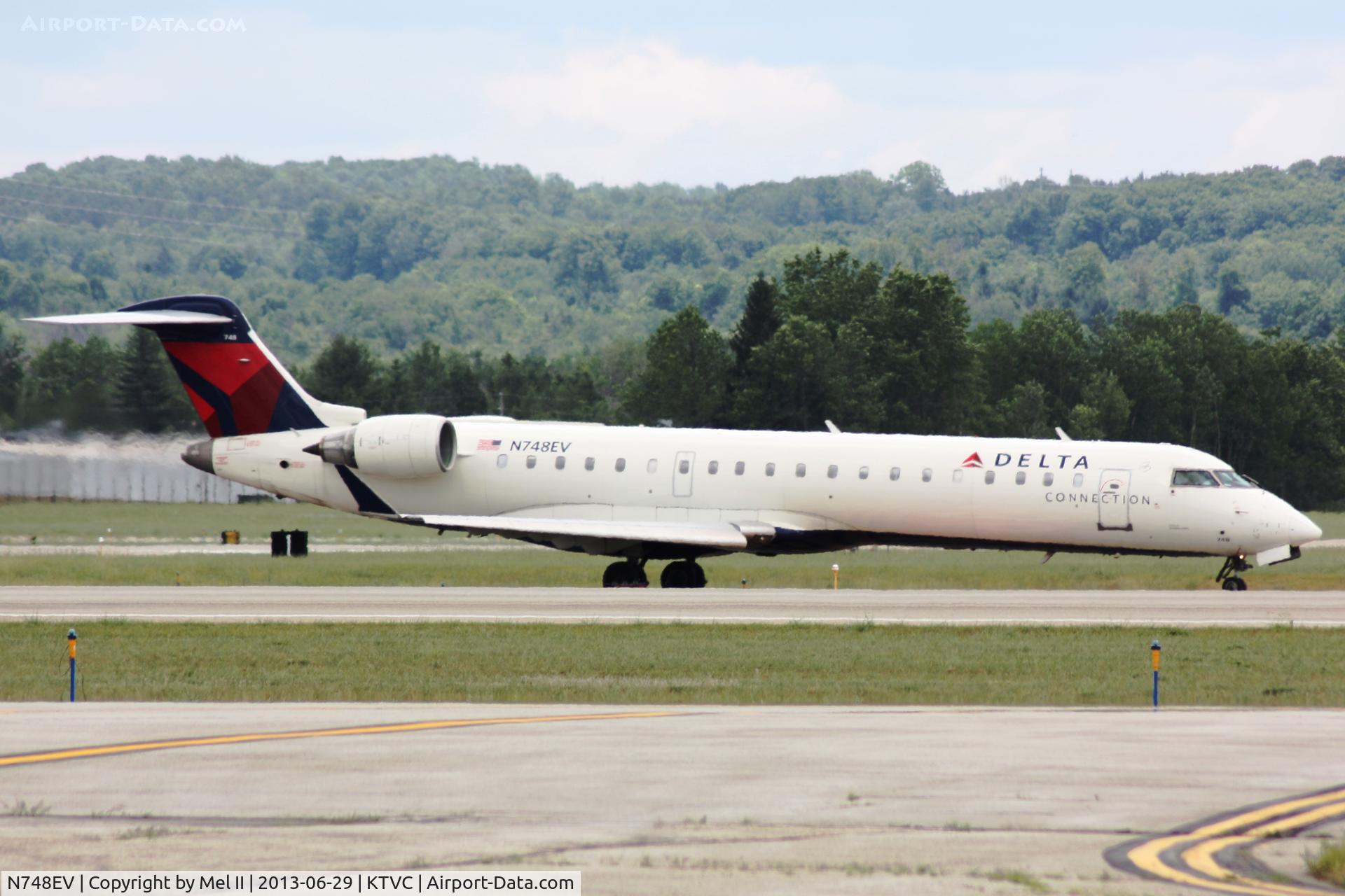 N748EV, 2004 Canadair CRJ-700 (CL-600-2C10) Regional Jet C/N 10158, ASQ5475 - KTVC-KLGA - Taxi For Departure RWY 10