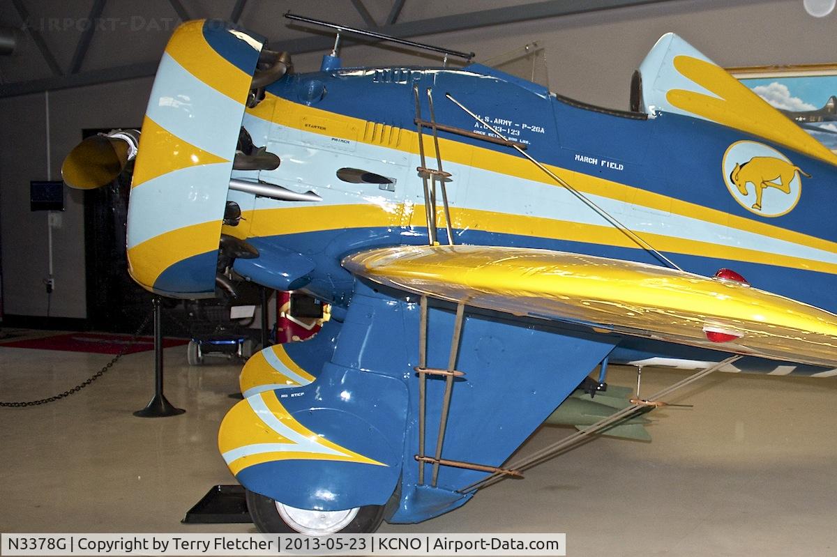N3378G, 1933 Boeing P-26 Peashooter C/N 33123, Exhibited at Planes of Fame Museum , Chino , California