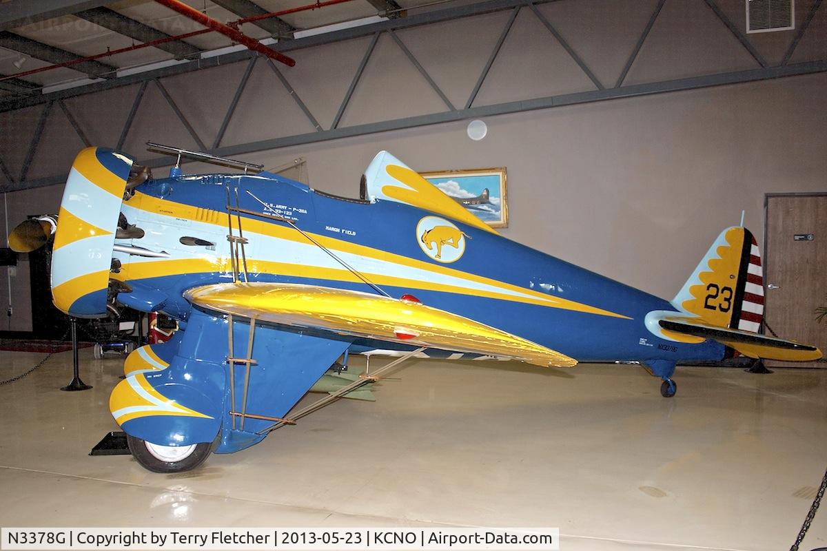 N3378G, 1933 Boeing P-26 Peashooter C/N 33123, Exhibited at Planes of Fame Museum , Chino , California