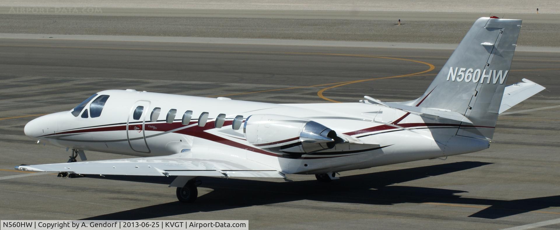 N560HW, 1994 Cessna 560 C/N 560-0281, Southern County Oil Co. (untitled), seen here parked on the apron at North Las Vegas(KVGT)