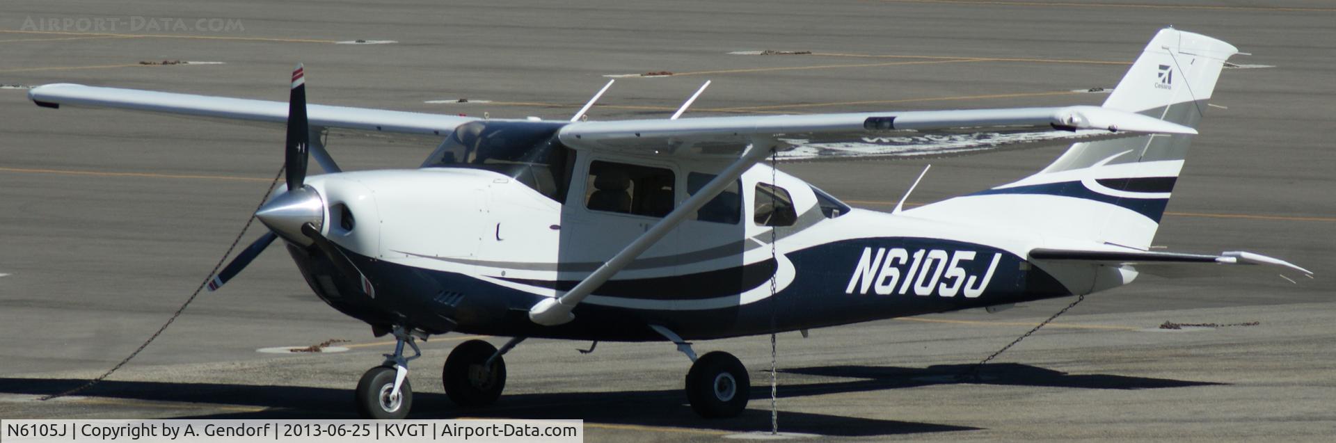 N6105J, 2008 Cessna T206H Turbo Stationair C/N T20608813, Private (untitled), is parked at North Las Vegas(KVGT)