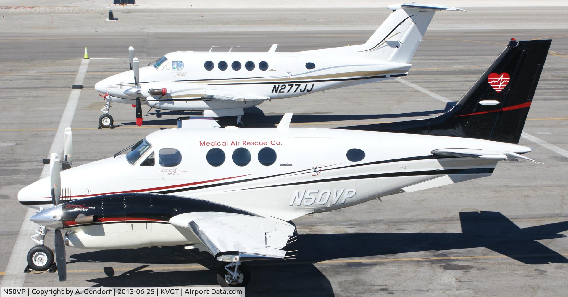 N50VP, 1988 Beech C90A King Air C/N LJ-1185, Medical Air Rescue, seen here at North Las Vegas(KVGT)